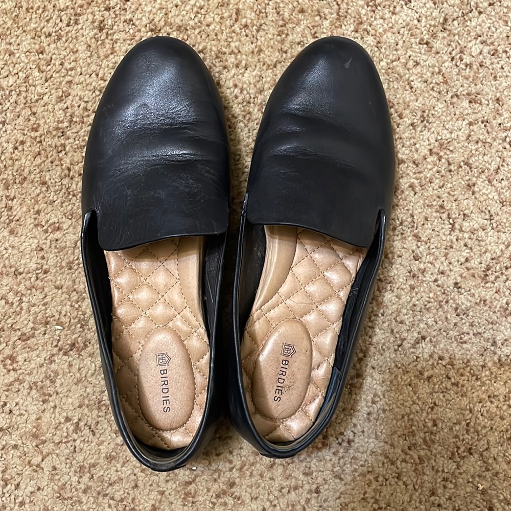 Birdies black classic leather loafers
